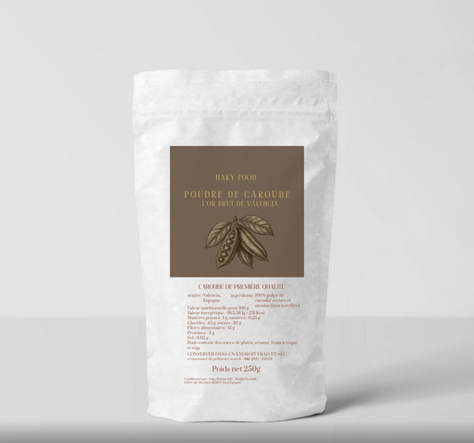 Poudre de Caroube Artisanale - Alternative saine au chocolat - Naky Food